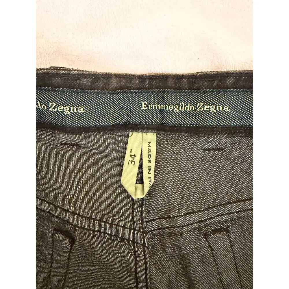 Ermenegildo Zegna Mens Pants Tailored Fit Straight Leg Jeans Size 34 NWT Stained